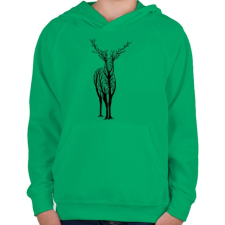 PRINTFASHION Élővilág - Gyerek kapucnis pulóver - Zöld gyerek pulóver, kardigán