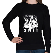 PRINTFASHION Elrabolt dínók - Női pulóver - Fekete női pulóver, kardigán