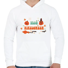 PRINTFASHION Első Halloween - Férfi kapucnis pulóver - Fehér
