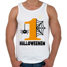 PRINTFASHION Első Halloweenem - Férfi atléta - Fehér