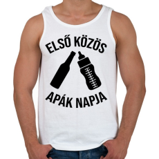 PRINTFASHION Első közös apák napja - Férfi atléta - Fehér