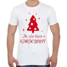 PRINTFASHION Első közös karácsony - Férfi póló - Fehér férfi póló