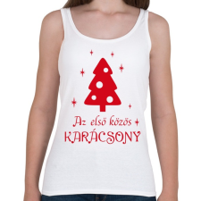 PRINTFASHION Első közös karácsony - Női atléta - Fehér atléta, trikó