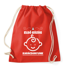 PRINTFASHION Első közös karácsonyunk  - Sportzsák, Tornazsák - Piros tornazsák