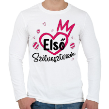 PRINTFASHION Első szilveszterem - Férfi hosszú ujjú póló - Fehér férfi póló