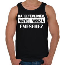 PRINTFASHION Eltévedt pároknak - Ha eltévednék (fehér) - Férfi atléta - Fekete atléta, trikó