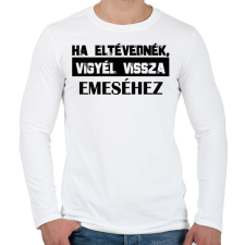 PRINTFASHION Eltévedt pároknak - Ha eltévednék - Férfi hosszú ujjú póló - Fehér férfi póló