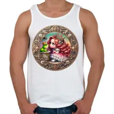 PRINTFASHION Elvarázsolt béka - Férfi atléta - Fehér atléta, trikó