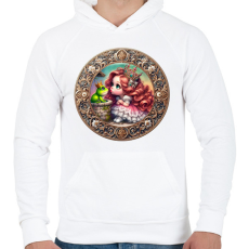 PRINTFASHION Elvarázsolt béka - Férfi kapucnis pulóver - Fehér