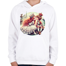 PRINTFASHION Elvarázsolt herceg - Gyerek kapucnis pulóver - Fehér