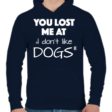 PRINTFASHION Elvesztettél - Férfi kapucnis pulóver - Sötétkék férfi pulóver, kardigán