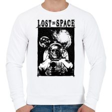 PRINTFASHION Elveszve az űrben - Férfi pulóver - Fehér férfi pulóver, kardigán