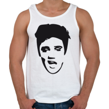 PRINTFASHION Elvis - Férfi atléta - Fehér női trikó