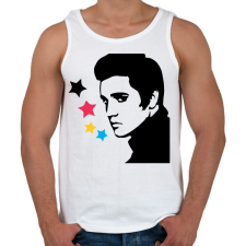PRINTFASHION Elvis - Férfi atléta - Fehér női trikó