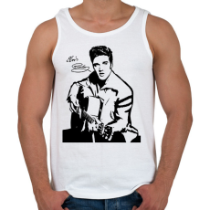 PRINTFASHION Elvis Presley - Férfi atléta - Fehér