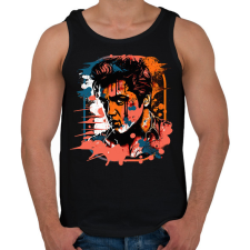 PRINTFASHION Elvis Presley - Férfi atléta - Fekete atléta, trikó