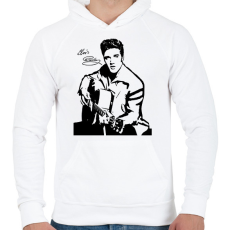PRINTFASHION Elvis Presley - Férfi kapucnis pulóver - Fehér