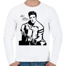 PRINTFASHION Elvis Presley - Férfi pulóver - Fehér