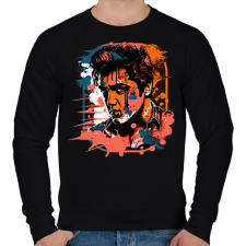 PRINTFASHION Elvis Presley - Férfi pulóver - Fekete férfi pulóver, kardigán