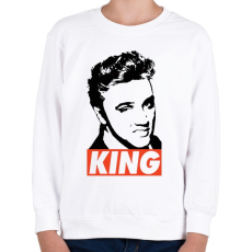 PRINTFASHION Elvis Presley  - Gyerek pulóver - Fehér