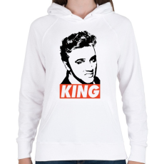 PRINTFASHION Elvis Presley  - Női kapucnis pulóver - Fehér