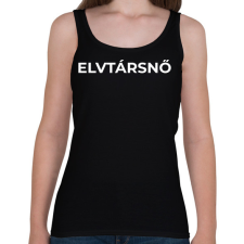 PRINTFASHION ELVTÁRSNŐ - Női atléta - Fekete női trikó