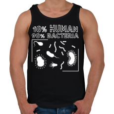 PRINTFASHION Ember - baktérium - Férfi atléta - Fekete