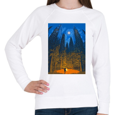 PRINTFASHION Ember és természet - Női pulóver - Fehér női pulóver, kardigán