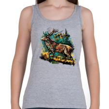 PRINTFASHION Emelt fővel - Női atléta - Sport szürke női trikó