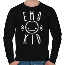 PRINTFASHION Emo kid - Férfi pulóver - Fekete