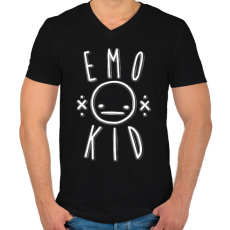 PRINTFASHION Emo kid - Férfi V-nyakú póló - Fekete
