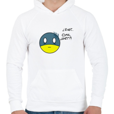 PRINTFASHION Emotion - Férfi kapucnis pulóver - Fehér