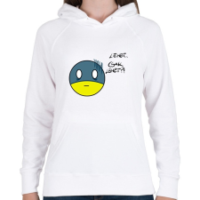 PRINTFASHION Emotion - Női kapucnis pulóver - Fehér női pulóver, kardigán