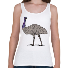 PRINTFASHION Emu - Női atléta - Fehér női trikó