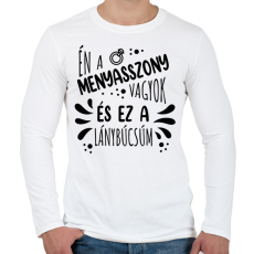 PRINTFASHION Én a menyasszony vagyok - Férfi hosszú ujjú póló - Fehér