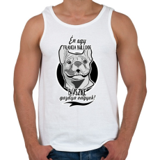 PRINTFASHION én egy francia bulldog büszke gazdija vagyok! - Férfi atléta - Fehér