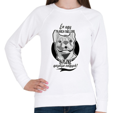 PRINTFASHION én egy francia bulldog büszke gazdija vagyok! - Női pulóver - Fehér