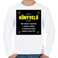PRINTFASHION Én egy könyvelő vagyok - Férfi pulóver - Fehér