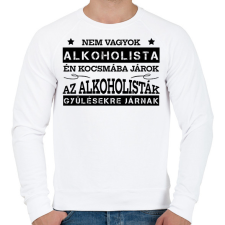 PRINTFASHION Én kocsmába járok - Férfi pulóver - Fehér férfi pulóver, kardigán