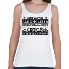 PRINTFASHION Én kocsmába járok - Női atléta - Fehér női trikó