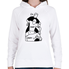 PRINTFASHION Én Magam Engem - Női kapucnis pulóver - Fehér