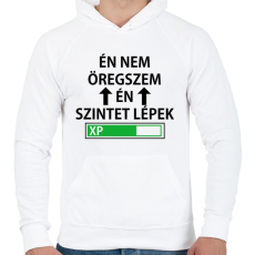 PRINTFASHION Én nem öregszem... - Férfi kapucnis pulóver - Fehér
