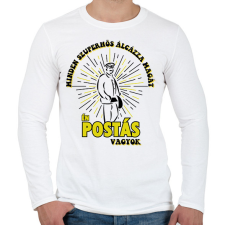 PRINTFASHION Én postás vagyok - Férfi hosszú ujjú póló - Fehér férfi póló