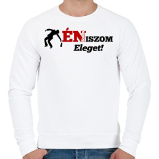 PRINTFASHION Én sosem iszom eleget - Férfi pulóver - Fehér