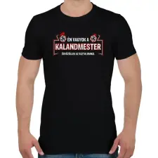PRINTFASHION Én vagyok a Kalandmester, üdvözöllek az asztalomnál - Férfi póló - Fekete férfi póló