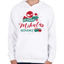 PRINTFASHION Én vagyok a kedvence - Páros - Gyerek kapucnis pulóver - Fehér gyerek pulóver, kardigán