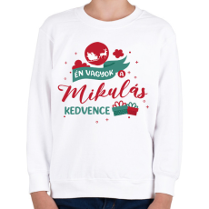 PRINTFASHION Én vagyok a kedvence - Páros - Gyerek pulóver - Fehér