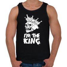 PRINTFASHION Én vagyok a király - Férfi atléta - Fekete atléta, trikó