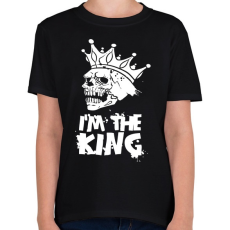 PRINTFASHION Én vagyok a király - Gyerek póló - Fekete