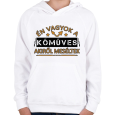 PRINTFASHION Én vagyok a kőműves - Gyerek kapucnis pulóver - Fehér